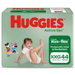 HUGGIES - Pañales Huggies Active Sec Xtra-Flex XXG de 44 unidades