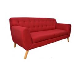 Sofá Love Seat de 3 cuerpos en color rojo