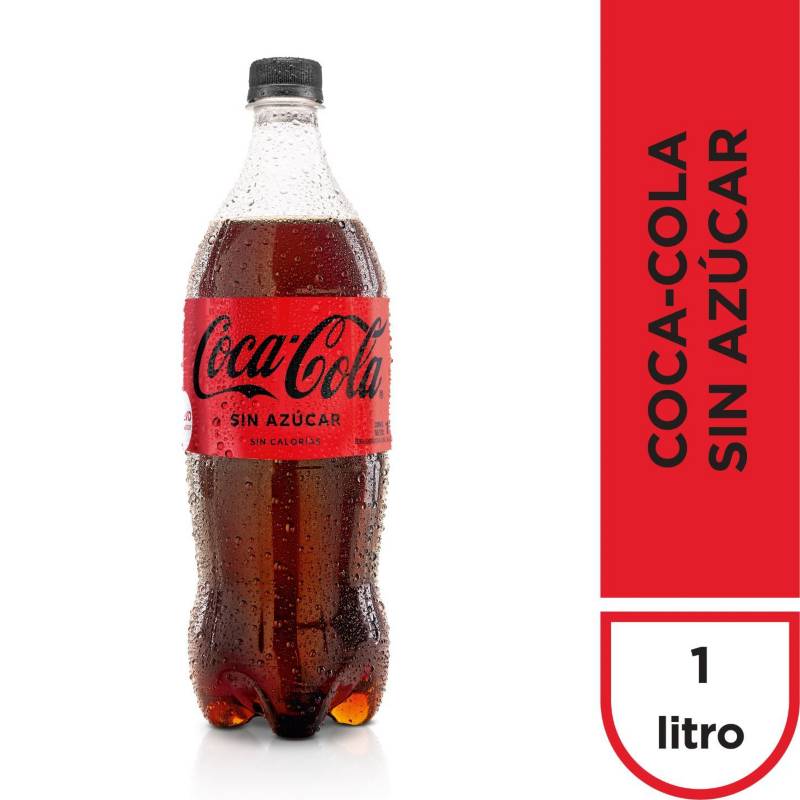 COCA COLA - Gaseosa Coca-Cola Sin Azúcar 1 L