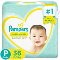PAMPERS - Pañales Pampers Premium Care talla P 36 unidades