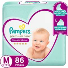 Pañales Premium Care Talla M Pampers 86 Unidades