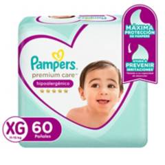 PAMPERS - Pañales Premium Care Talla XG Pampers 60 Unidades
