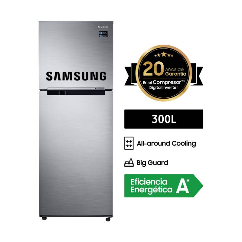 SAMSUNG - Refrigeradora 300Lt Digital Invert Silver RT29K500JS8	