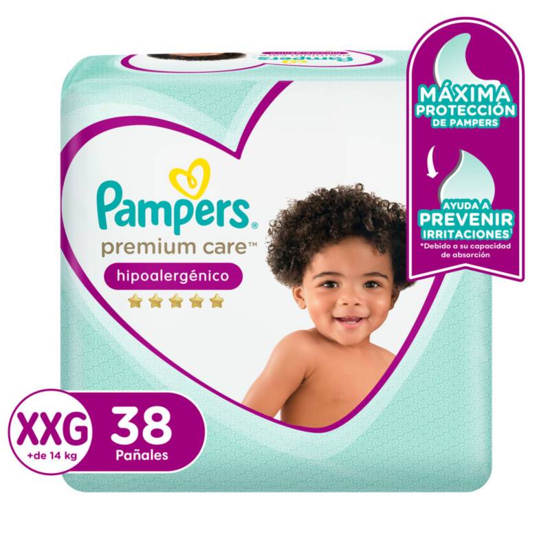PAMPERS - Pañales Premium Care Pampers Talla XXG por 38 Unidades