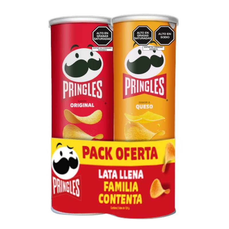 PRINGLES - Pack Original + Queso Pringles 124 g