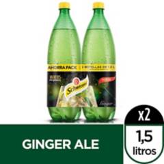 SCHWEPPES - Pack de Gaseosa Schweppes Ginger Ale 1.5 L