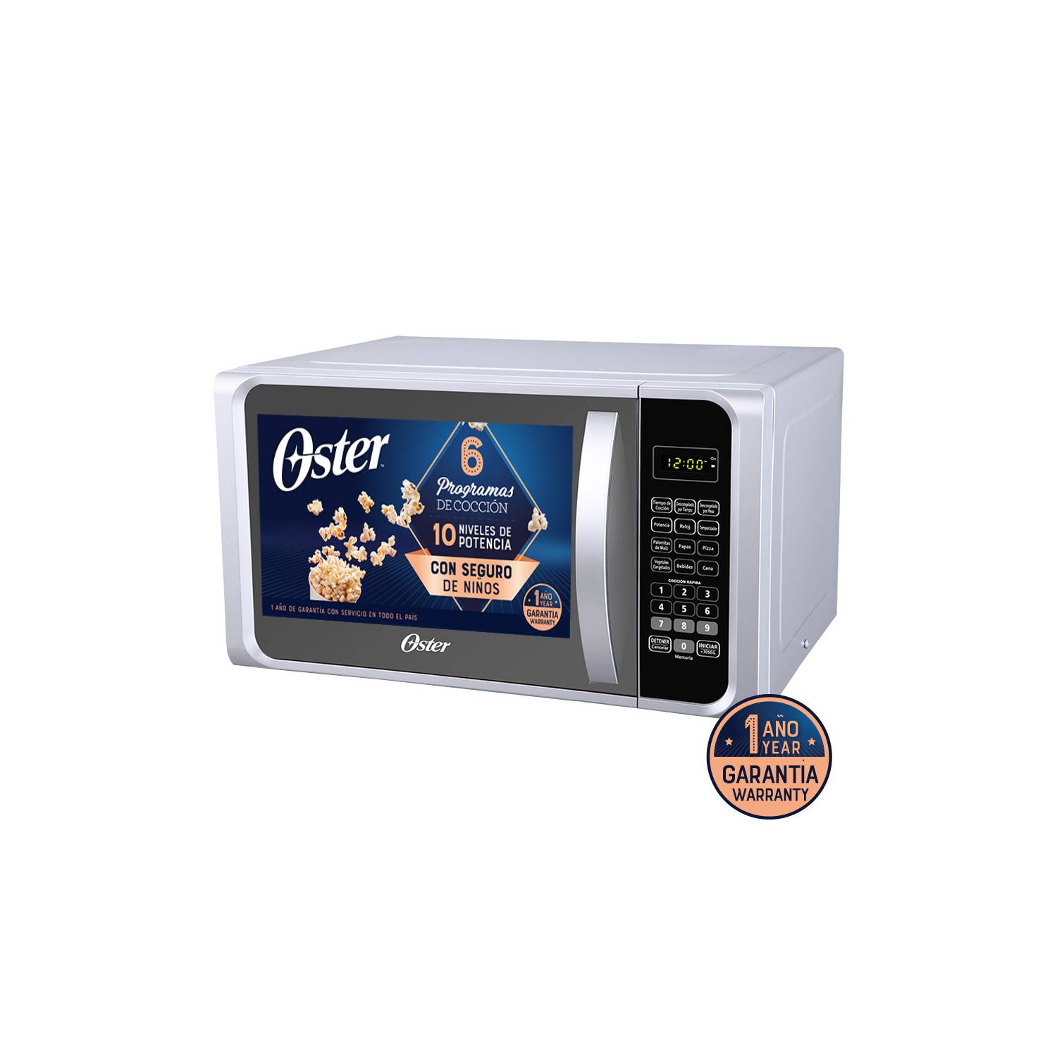 Horno Microondas Oster POGGM3901M 25 Lt Silver