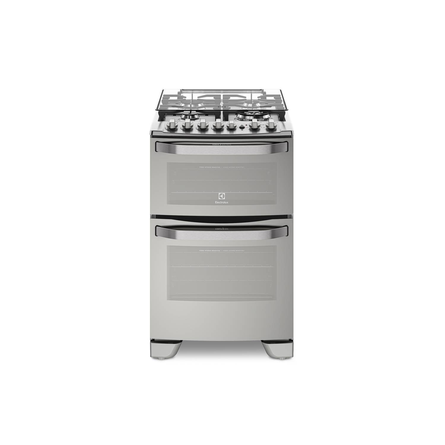 Cocina Electrolux 4 Quemadores con Doble Horno y Triple Llama 56cm (56DXQ)