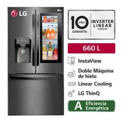 LG - Refrigeradora 660 Lit con Disp LM78SXT