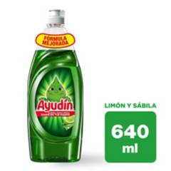 AYUDIN - Lavavajillas líquido Ayudín Limón y Sábila de 640 mL