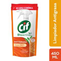 CIF - Doypack Limpiador Líquido Cif Antigrasa Ultra Rápido 450 mL