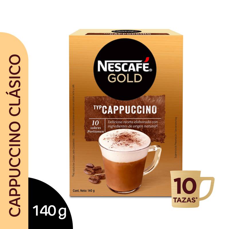 Cappuccino Nescafé Gold 10 unidades | Tottus Perú