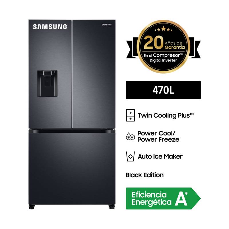 SAMSUNG - Refrigeradora 470L Fd Twin Cooling Black