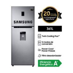 SAMSUNG - Refrigeradora 361Lt Twin Cooling Silver RT35K5930S8/PE