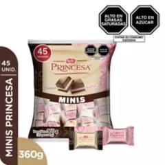 PRINCESA - Chocolate Princesa Minis Clásico Fresa Bolsa 8G x 45 Unidades