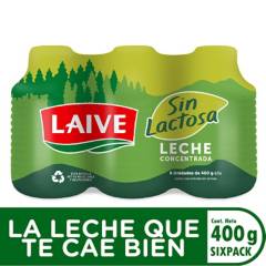 LAIVE - Six Pack Leche Laive Sin Lactosa 400 g