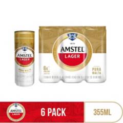 AMSTEL - Six Pack de Cerveza Amstel en Lata de 355 mL