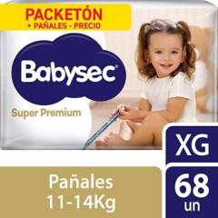 BABYSEC - Pañales Súper Premium Talla XG Babysec 68 Unidades