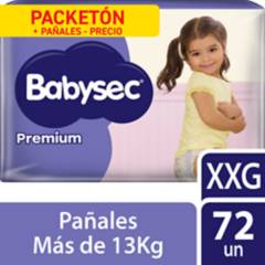 BABYSEC - Pañales Premium Talla XXG Babysec 72 Unidades