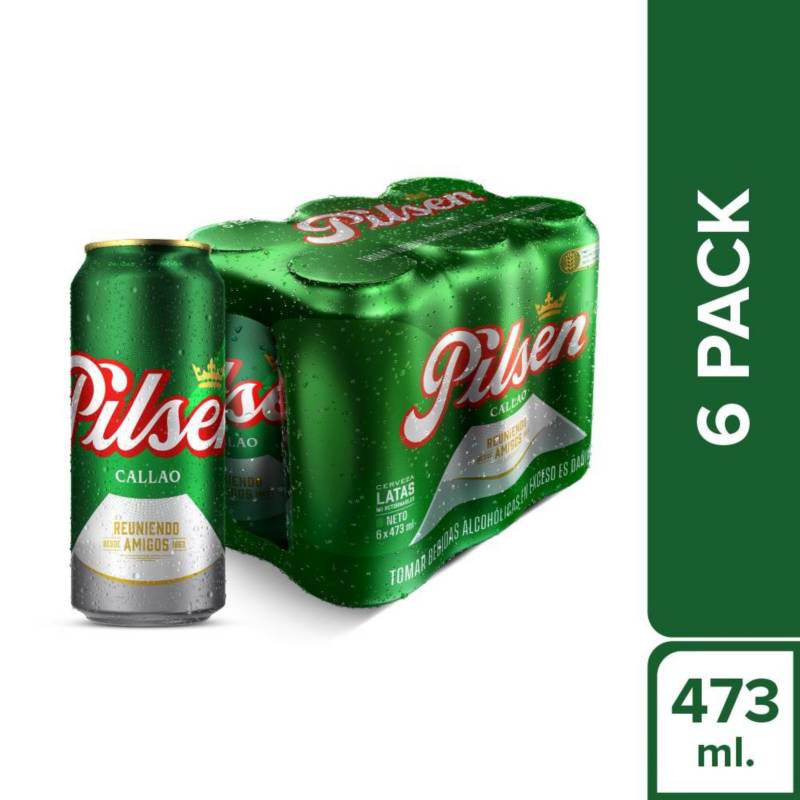 PILSEN CALLAO - Six Pack Cerveza Lata 473 mL