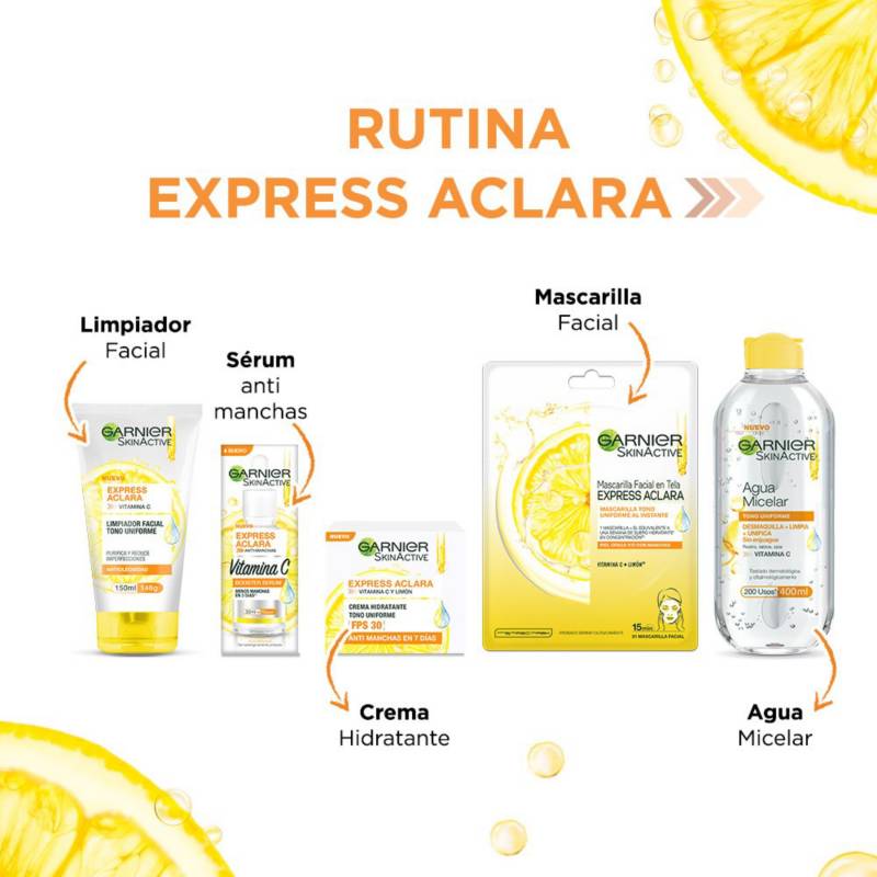 Sérum Noche 10% Vitamina C Garnier Express Aclara 30ml