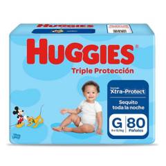 HUGGIES - Pañales Bigpack Triple Protección Talla G Huggies 80 Unidades