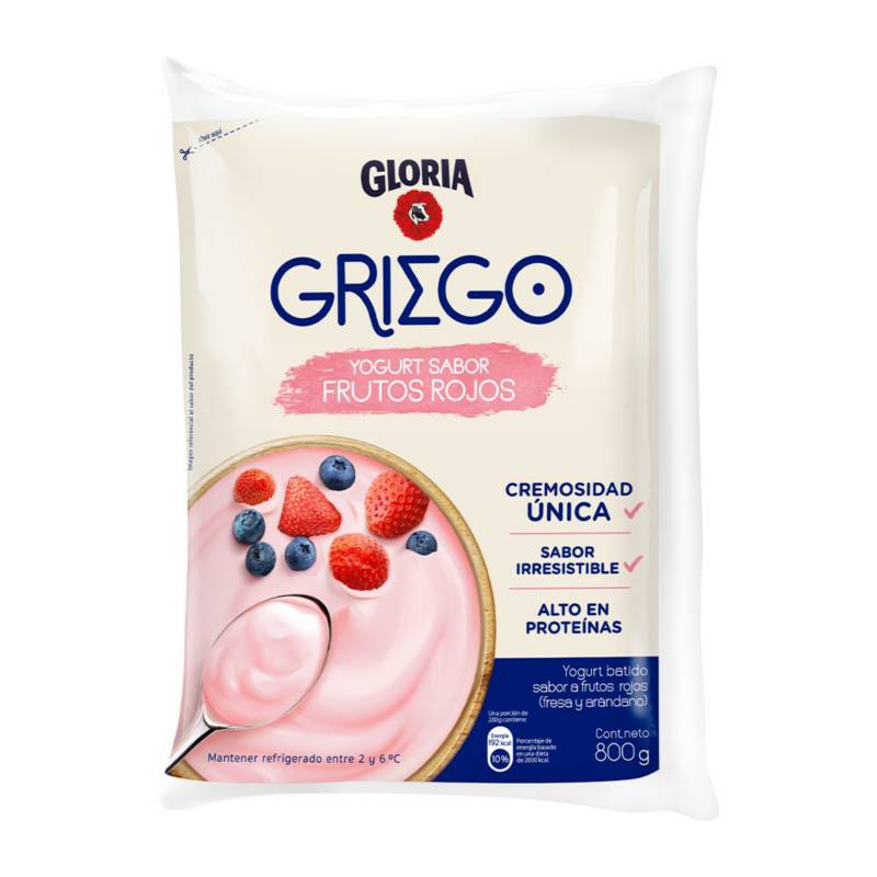GLORIA - Yogurt Griego Gloria Frutos Rojos 800 g