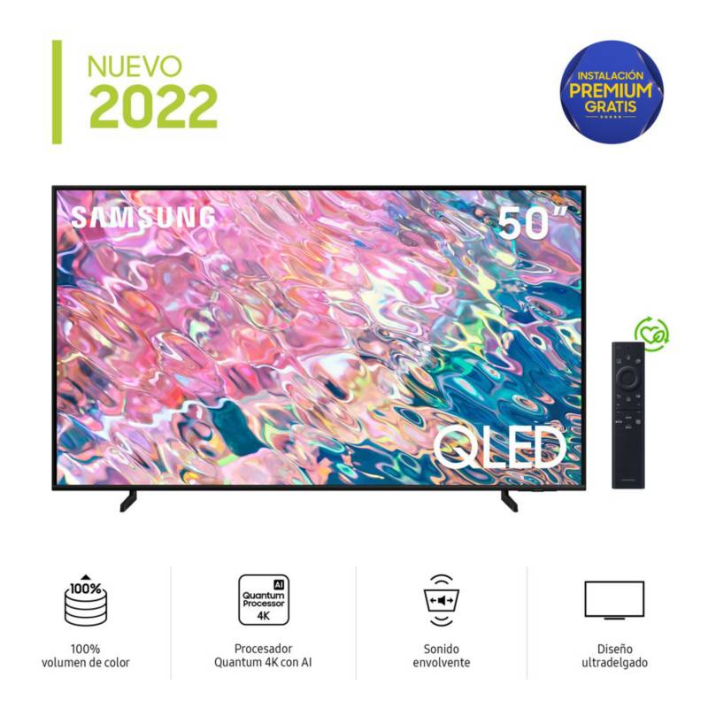 SAMSUNG - Televisor Samsung 50'' Qled 4K Smart TV Qn50Q60Bagxpe