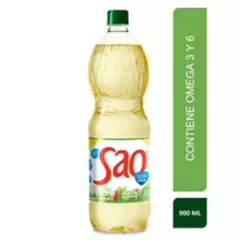 ALICORP - Aceite Vegetal de Soya Sao en Botella de 900 mL