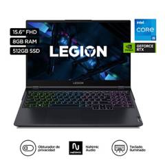 LENOVO - Laptop Gamer Legión 5I  Intel Core 5 11400H 8Gb 512Gb Ssd RTX3060 6Gb 15.6" FHD