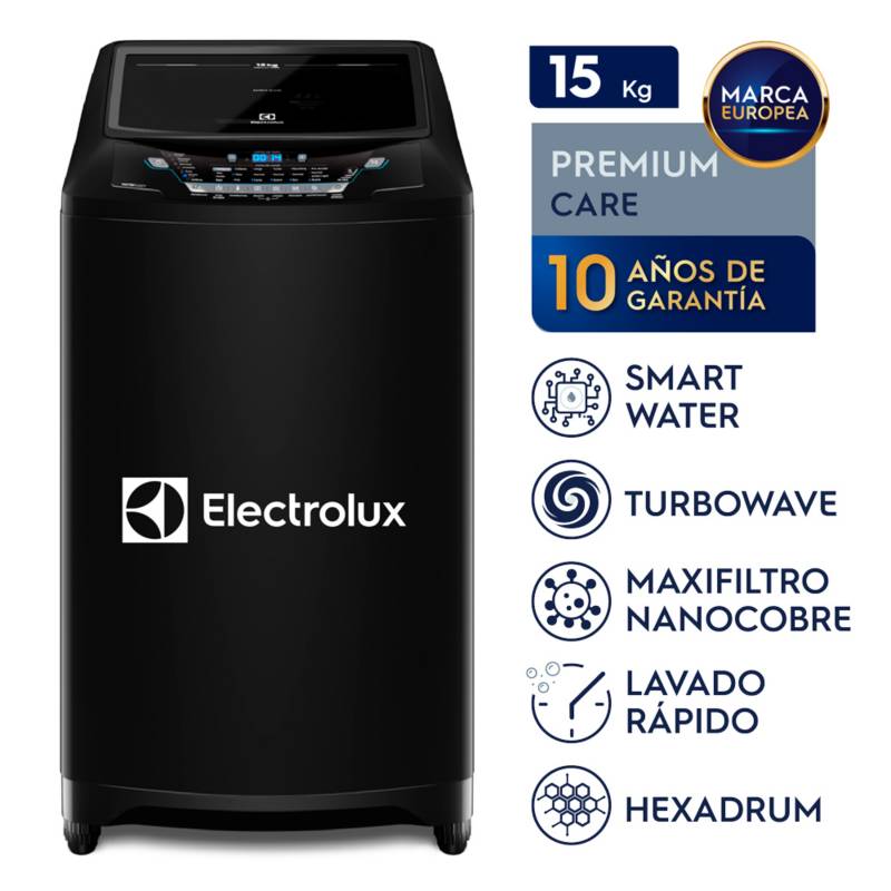 Lavadora Top Load Electrolux Premium Care 15Kg Black EWIX15F2ESB