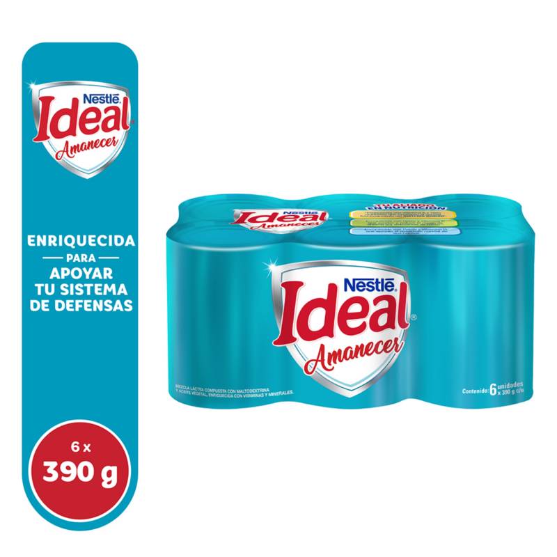 IDEAL - Six Pack Mezcla Láctea Ideal Amanecer Lata 390g