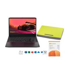 LENOVO - Laptop Gamer Lenovo Ideapad Gaming 3 AMD Ryzen 5 5600H 15.6  512Gb 8GB +Office +Bandeja acolchada