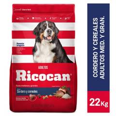 RICOCAN - Comida para perro Ricocan Adulto sabor cordero y cereales de 22 kg