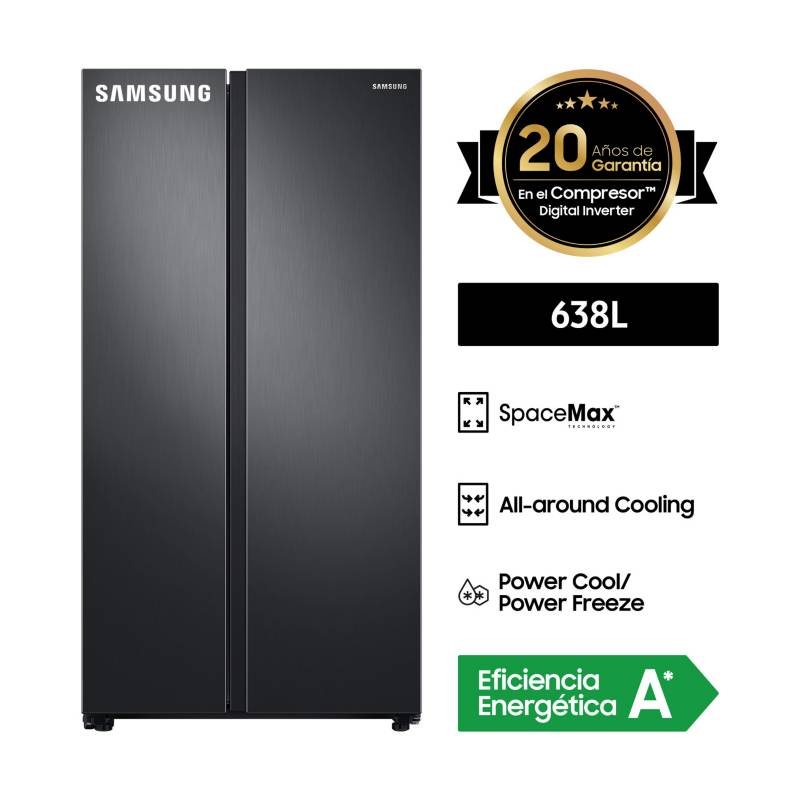 SAMSUNG - Refrigeradora 638Lt SBS Black