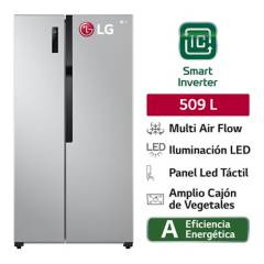 Refrigeradora LS51BPP 509L Multi Air Flow Side by Side Plateada LG