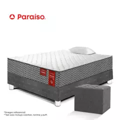 PARAISO - Cama Nappy Pocket 20 1.5 Plazas + Puff