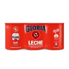 GLORIA - Sixpack Leche Light Gloria 395 g