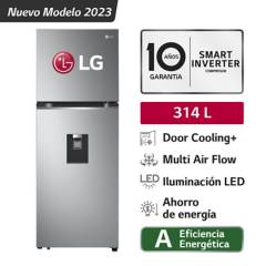 Refrigeradora GT31WPP 314L Door Cooling Top Freezer Plateada LG