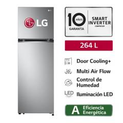 LG - Refrigeradora GT26BPP 264L Door Cooling Top Freezer Plateada LG