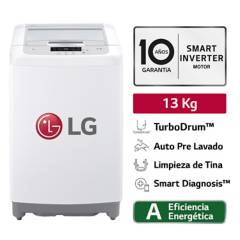 LG - Lavadora WT13WPBK 13 Kg Smart Motion Carga Superior Blanco LG