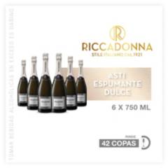 RICCADONNA - Espumante Riccadonna Asti 6 Unidades