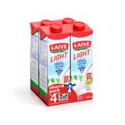 Leche Laive Sin Lactosa Semidescremada Pack 4 Unidades 1 L