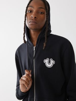 True Religion Arm Tape Logo Zip Hoodie