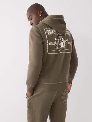 True religion hot sale khaki hoodie