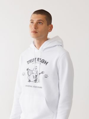 True Religion Men's Vintage Hoodie - Pink - Hoodies