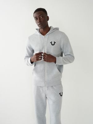 True Religion classic logo zip up hoodie