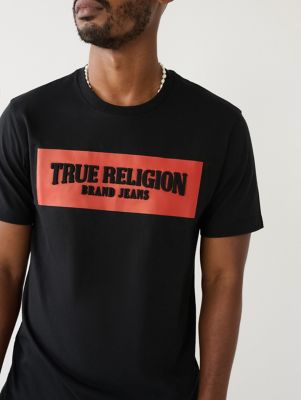 True Religion Logo Burgundy T Shirt Size XL Large Pullover Short Sleeve 