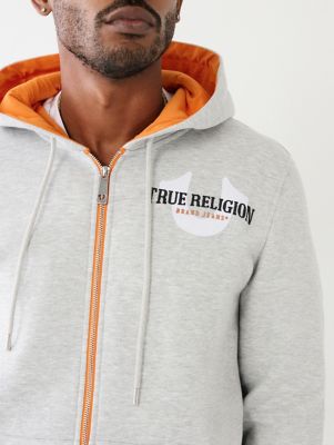 True Religion Arm Tape Logo Zip Hoodie