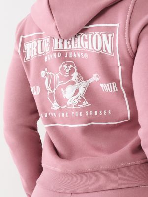 True Religion L/S Contrast Stitch Big T Fashion Hoodie Jacket